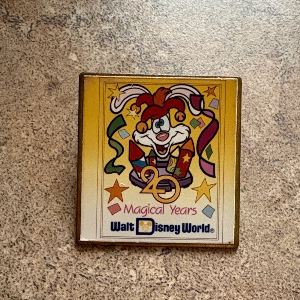 Walt Disney World 20th Anniversary Pin - Roger The Rabbit